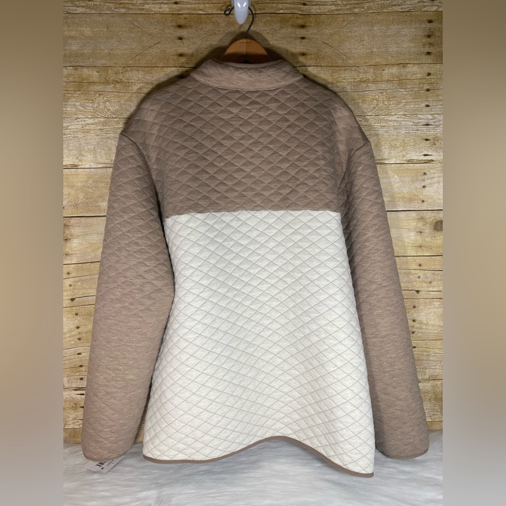 Falls Creek Mens XL Brown Quilted Pullover 1/4 Zip NWT - Picture 2 of 8